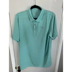 NWT Puma Dry Cell Golf Performance Polo Shirt Lime